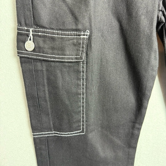 S.O.N.G. Women’s High Rise Carpenter 90’s Boyfriend Cut Pants Black size 7/28 - Picture 7 of 12